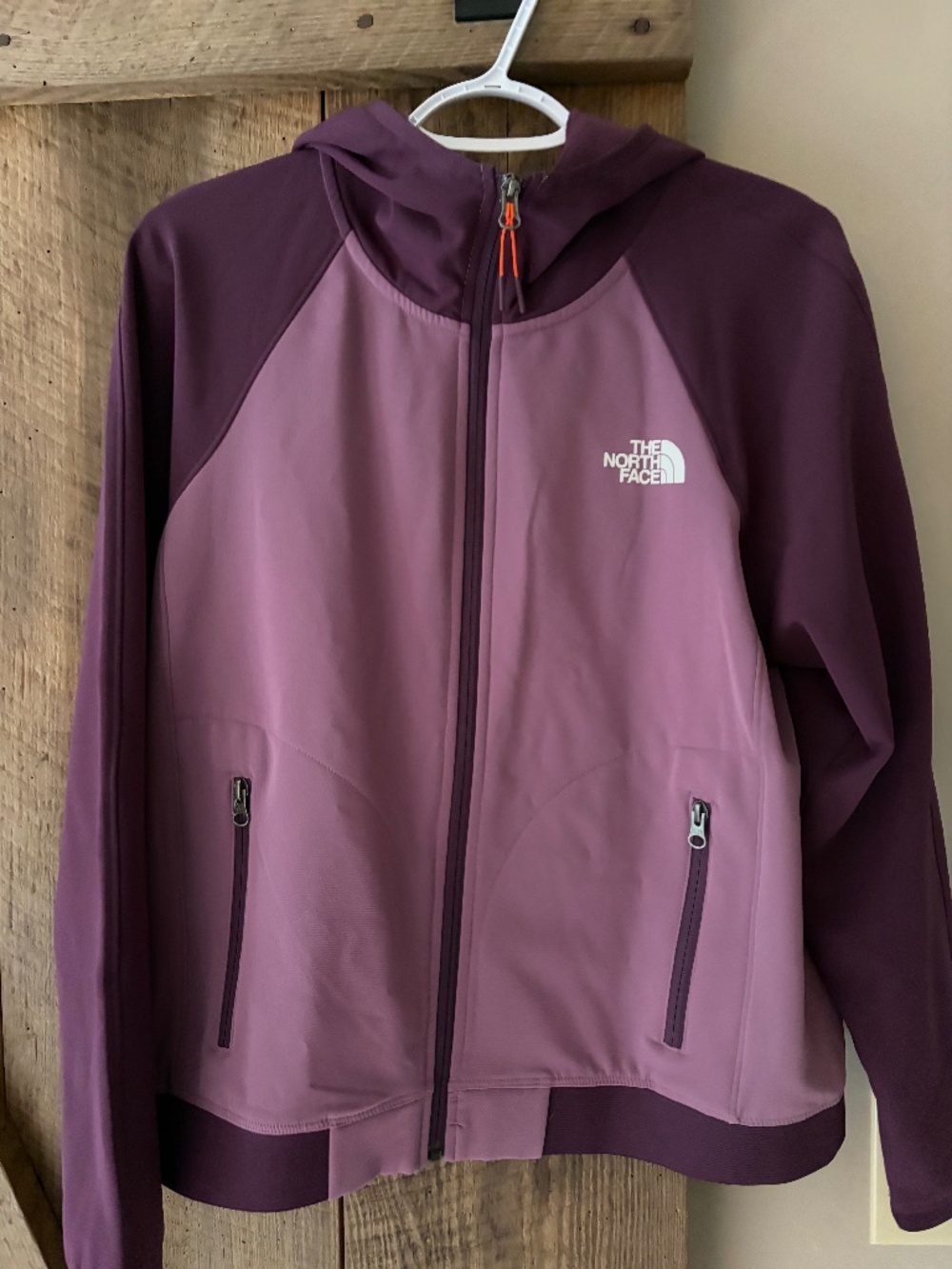 The North Face hooded fleece lined jacket, purple, Size Large. New without tags